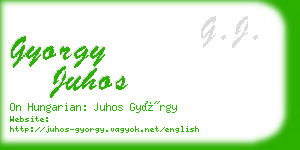 gyorgy juhos business card